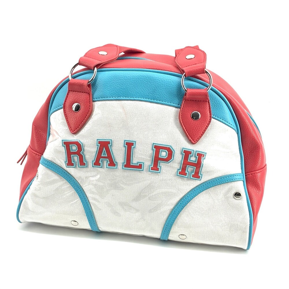 Vintage Ralph Lauren RALPH Fragrance Bowling Bag Red Turquoise Canvas Duffle